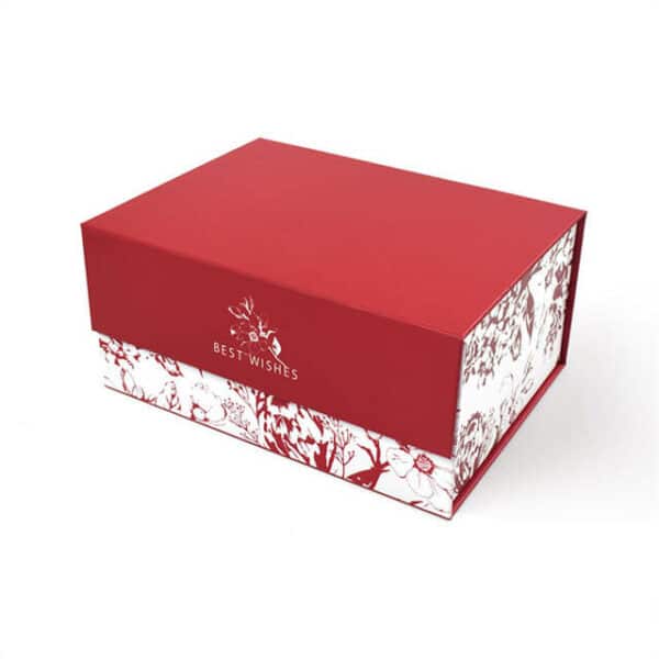 display one custom fancy one piece folding packaging box from the side angle