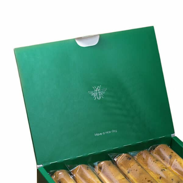 prikazati poklopac unutar prilagođenog poklopca i temeljne krute kutije za kruh