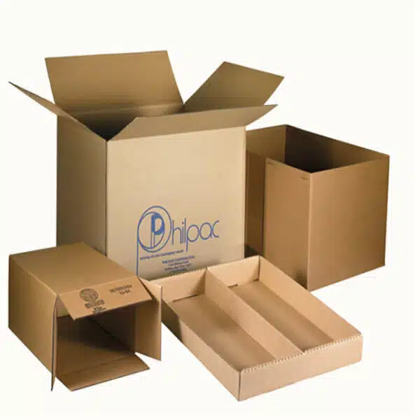 แสดงกล่องจัดส่งขายส่งแบบกำหนดเองจำนวนมาก