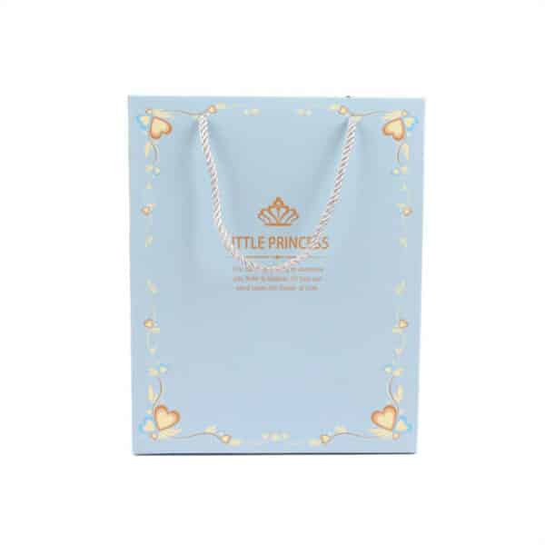 display the front of the custom matte lamination gift paper bag