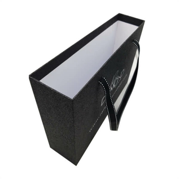 Muestre la caja exterior de la caja rígida del cajón deslizante de regalo de zapatos reciclados personalizados