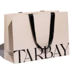 აჩვენეთ დიდი მორგებული ქაღალდის სავაჭრო ჩანთის გვერდი კომპანიის ლოგოთი