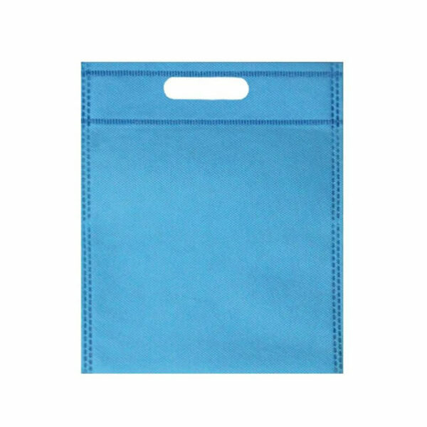 display one blue custom d cut non woven bag