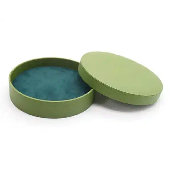 jedna prilagođena okrugla poklon kutija s poklopcem za nakit zelene boje