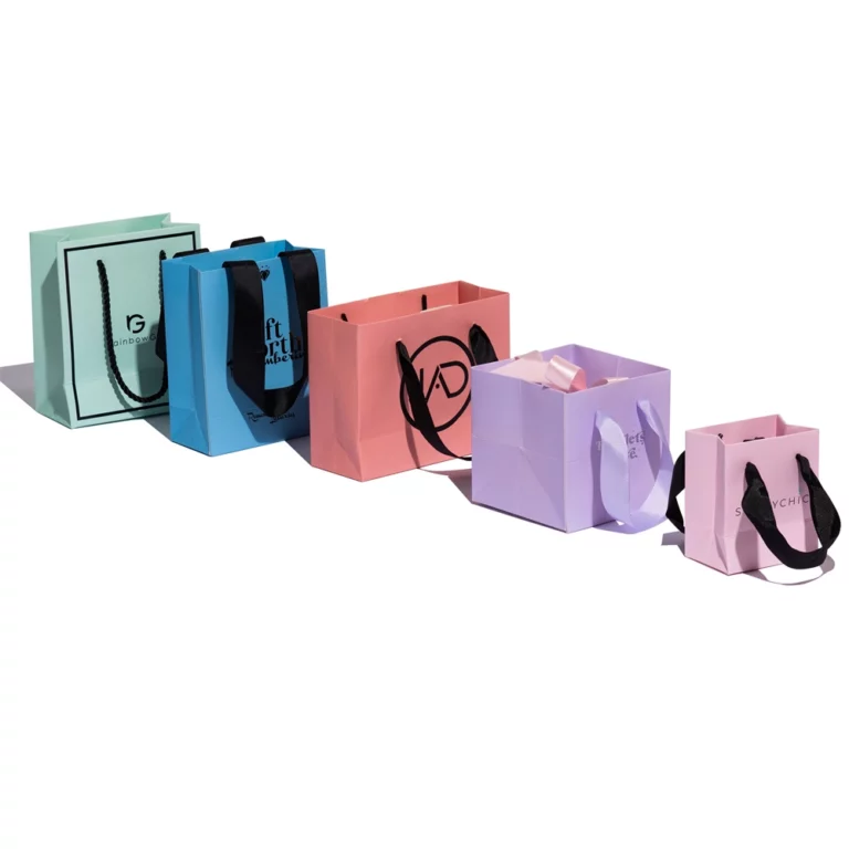 display the side of the Custom Small Paper Bags