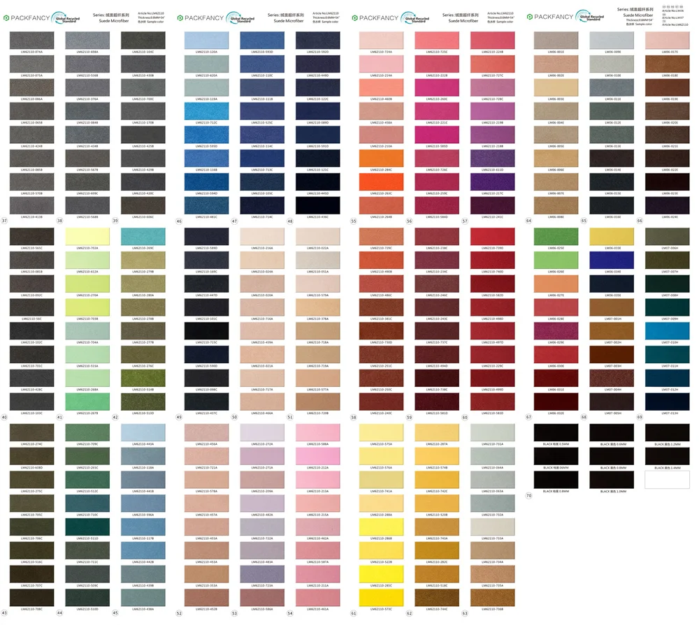 მიკროფიბერის ფერის პარამეტრების ბარათი 2