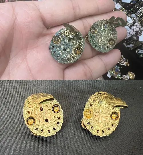 Verhindern Schmuckschatullen das Anlaufen? Tipps zur Schmuckaufbewahrung 3 Es gibt ein Paar Kupfer- und Messingschmuck Anlauf Vergleich