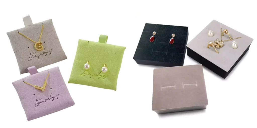 Es gibt zwei Arten von Schmuckverpackungseinsätzen: Schmuckpolster und Schaumstoffeinlagen.