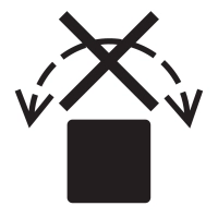 ein Kästchen und ein Rollpfeil mit einem Kreuz