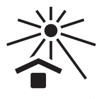 Sonnensymbol mit Schattierungslinien