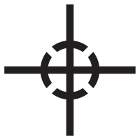 Ziel- oder Fadenkreuzsymbol
