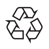 Das universelle Recycling-Symbol mit drei ineinandergreifenden Pfeilen, die ein Dreieck bilden.